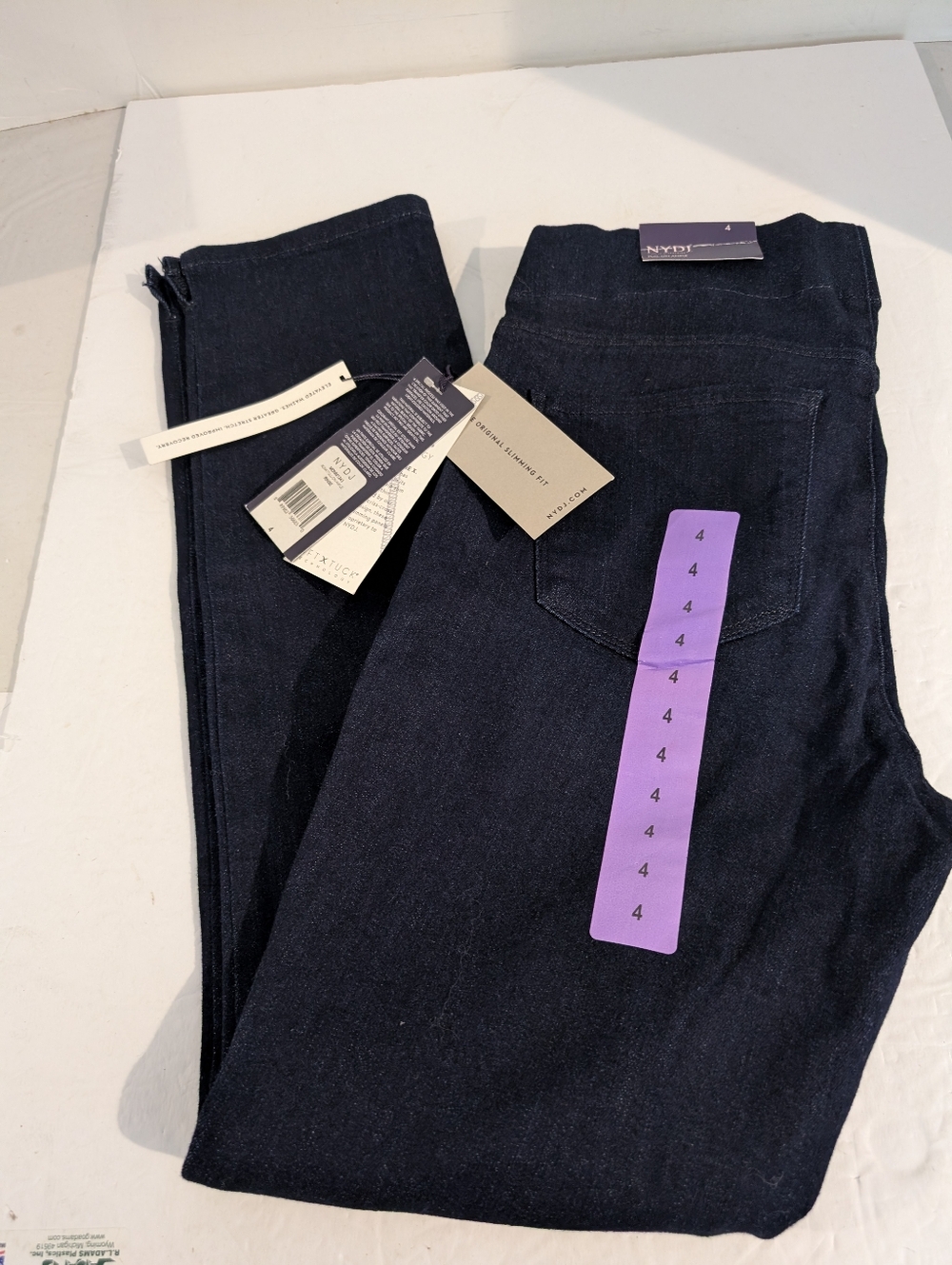 NYDJ Alina Pull On Ankle Jeans Ladies Size 4 Dark Wash NWT